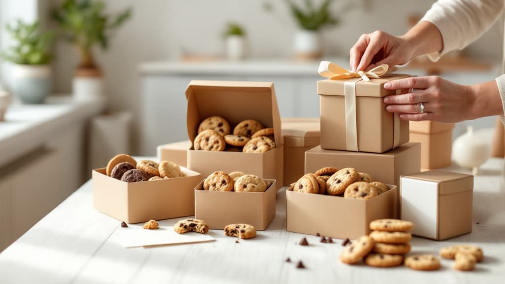 Freshly baked cookies beautifully arranged
